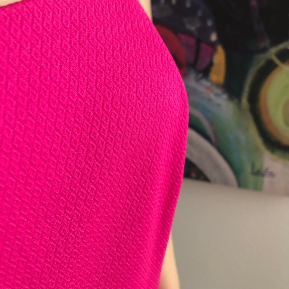 Trina Turk Bright Pink Embossed Sheath Dress - Picture 5 of 10
